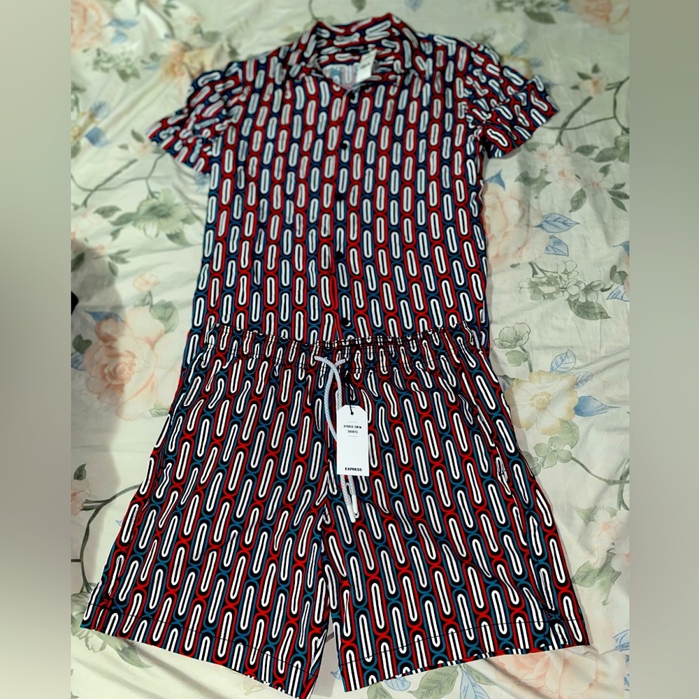 Express vibrant shorts set